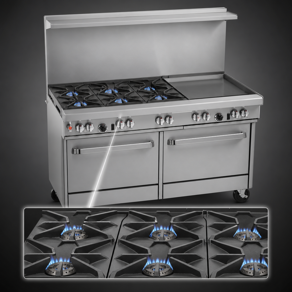 Four Non-Clog Burners