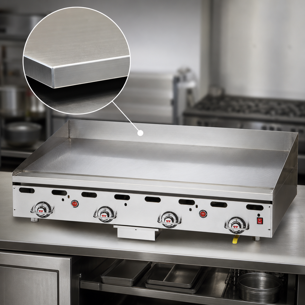 1-Inch Polished Steel Griddle Plate