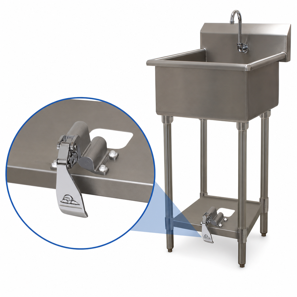 Toe-Push Operated Valve