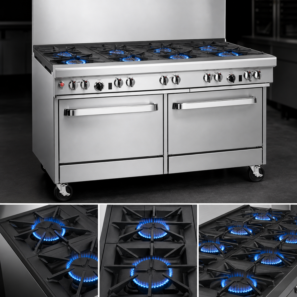 Nine Open Burners