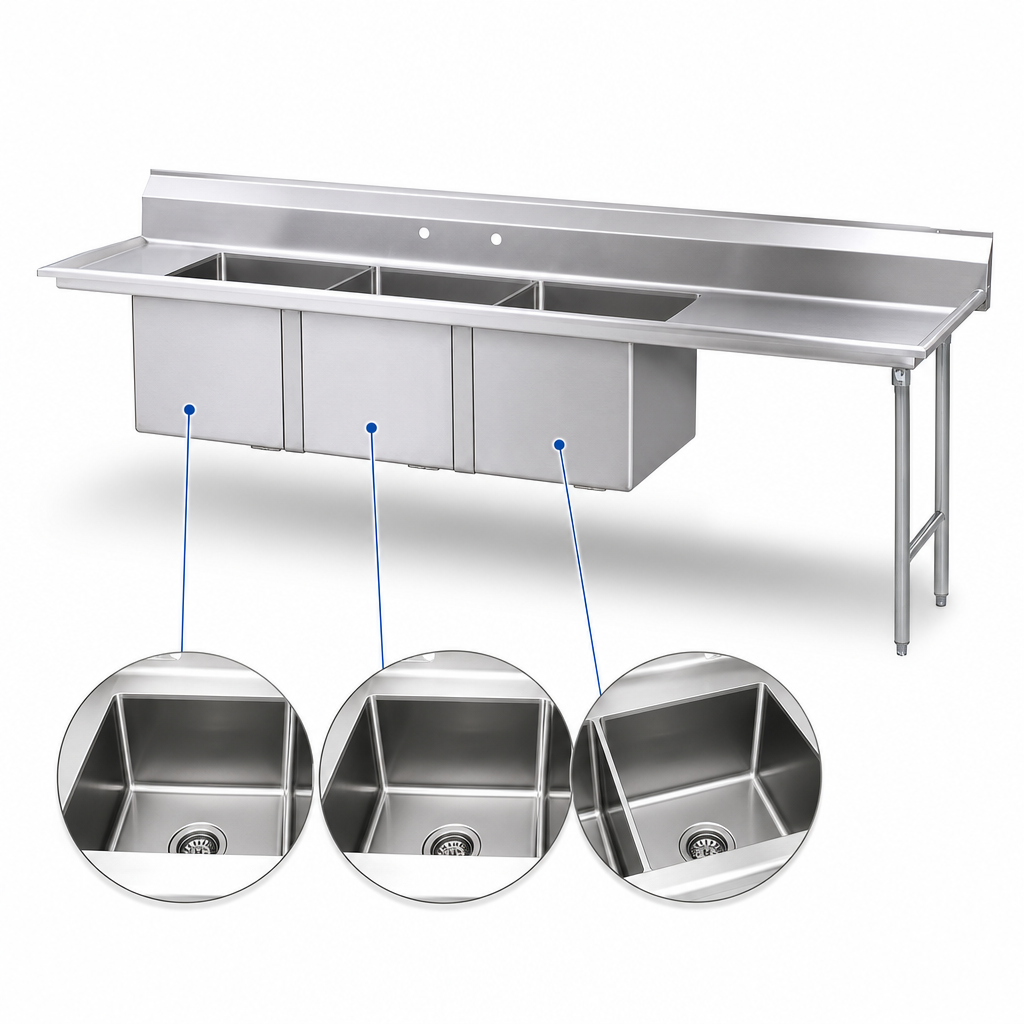 Three Compartment Sink
