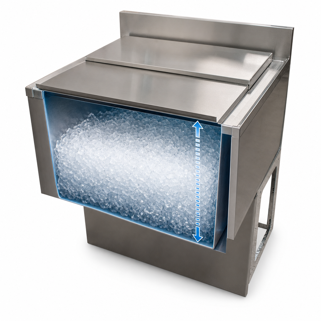12-9/16 Inch Deep Ice Bin