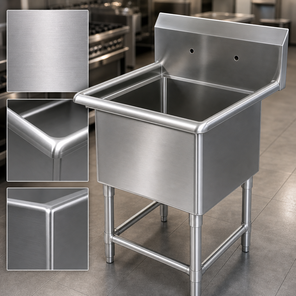 16-Gauge Type 300 Stainless Steel Construction