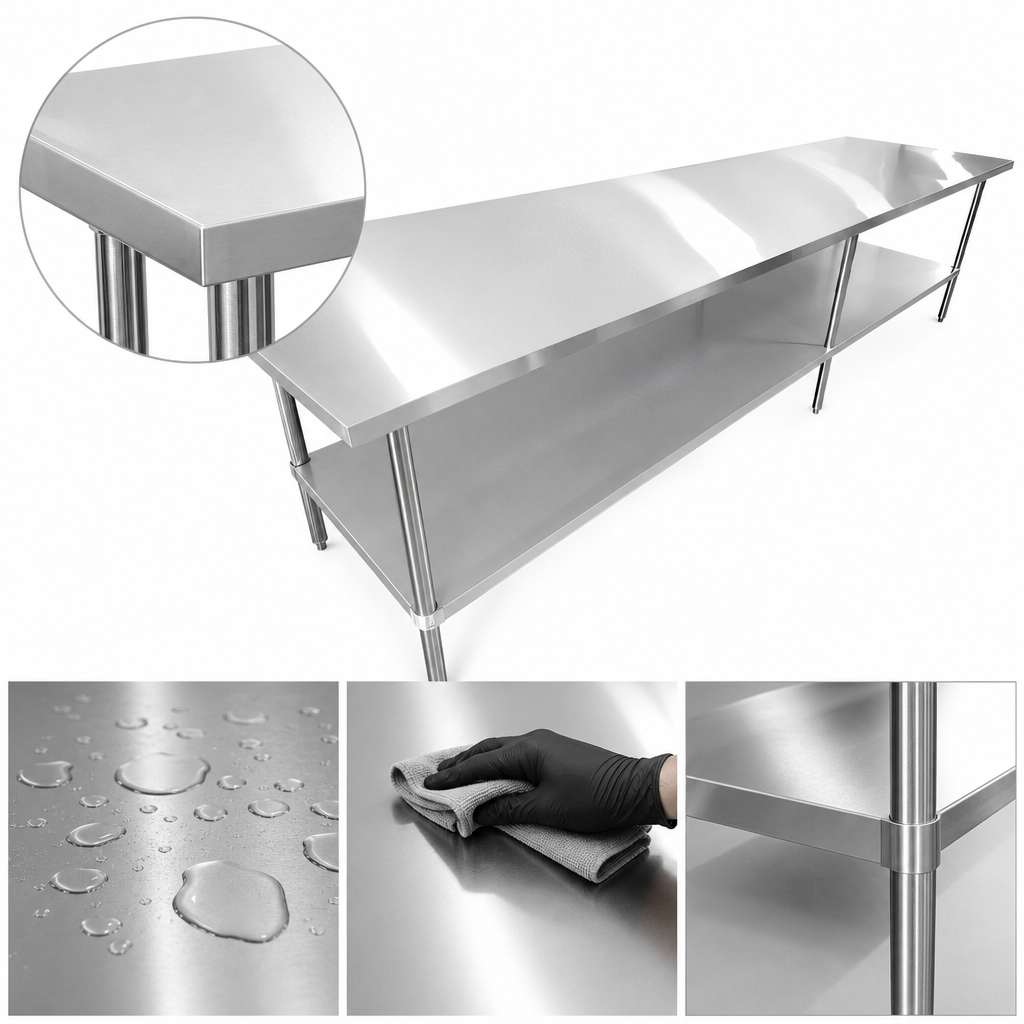 16-Gauge 304 Stainless Steel Top