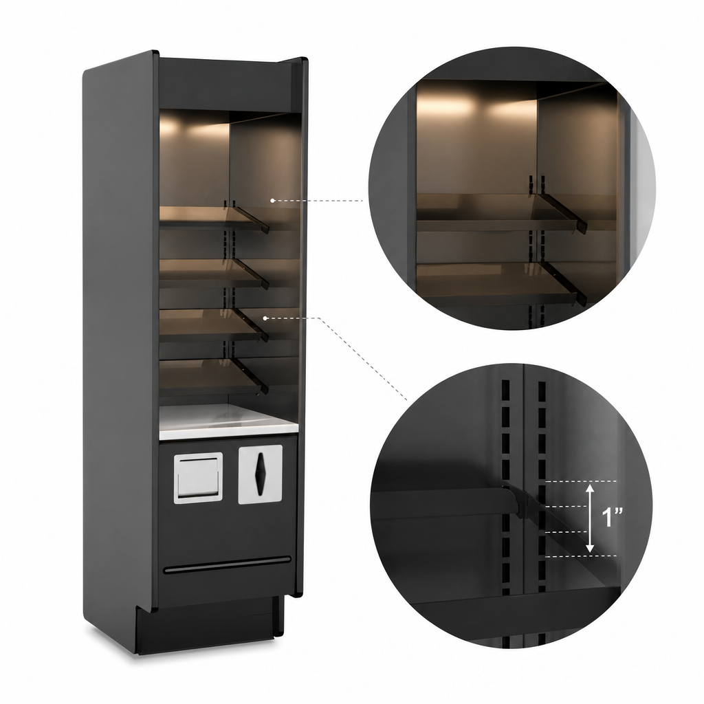Adjustable Lighted Shelving