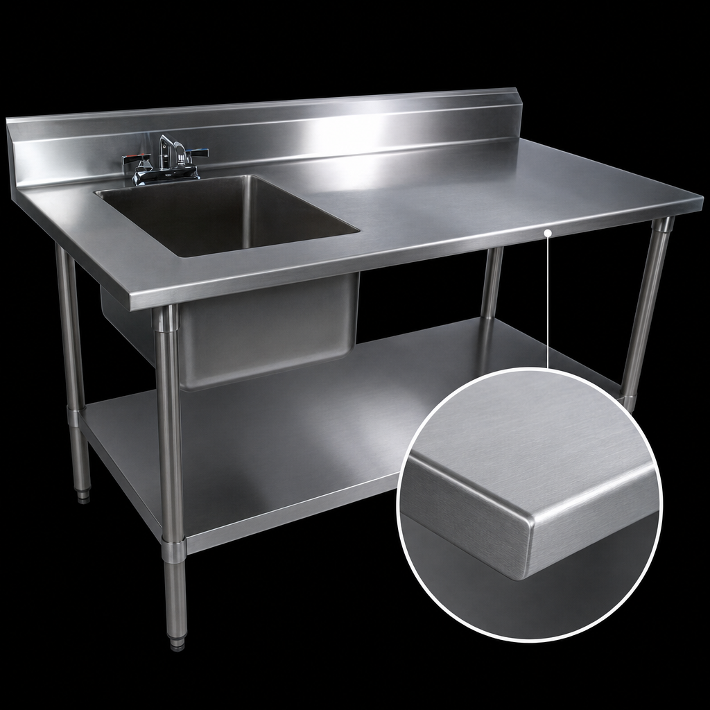 18-Gauge Stainless Steel Top