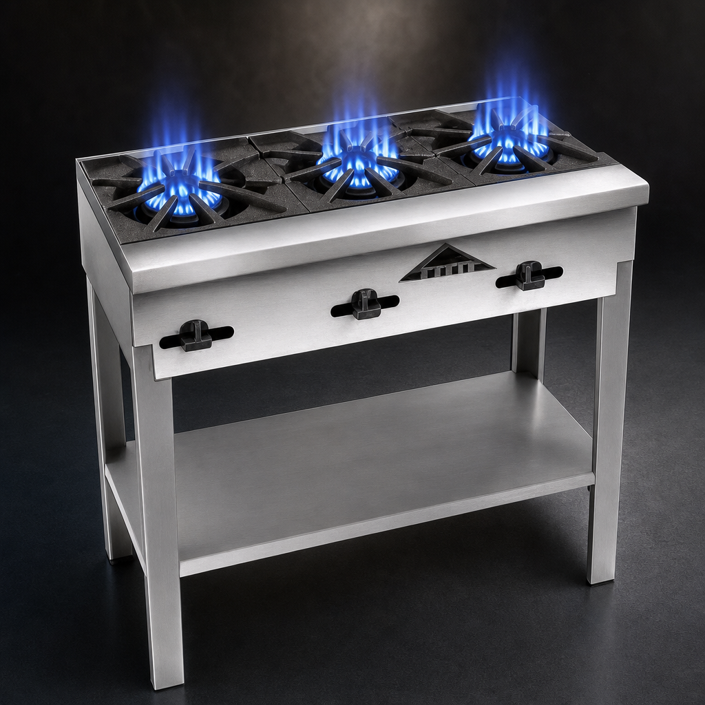 Three High-Output Star Burners