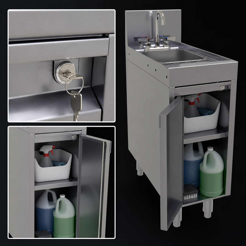 Chemical Storage Base with Door Lock