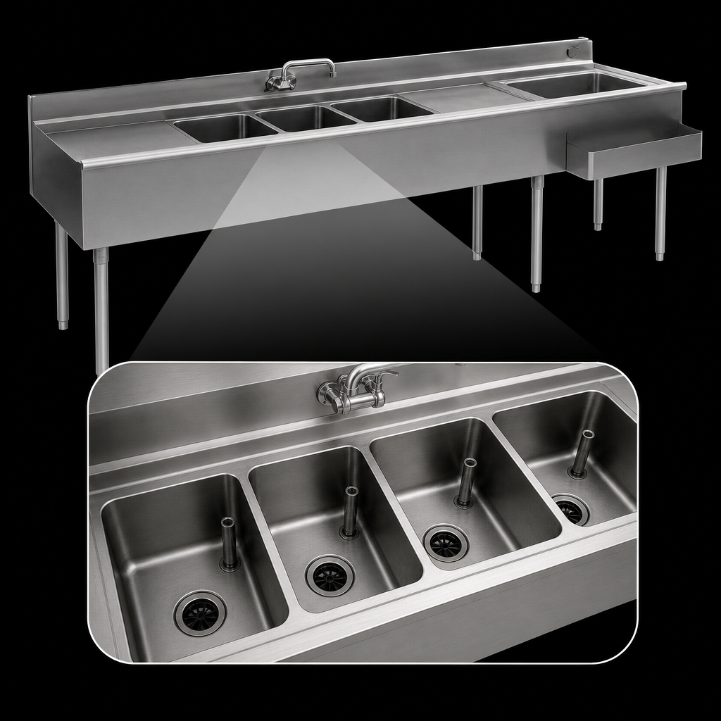 Four Sink Bowls