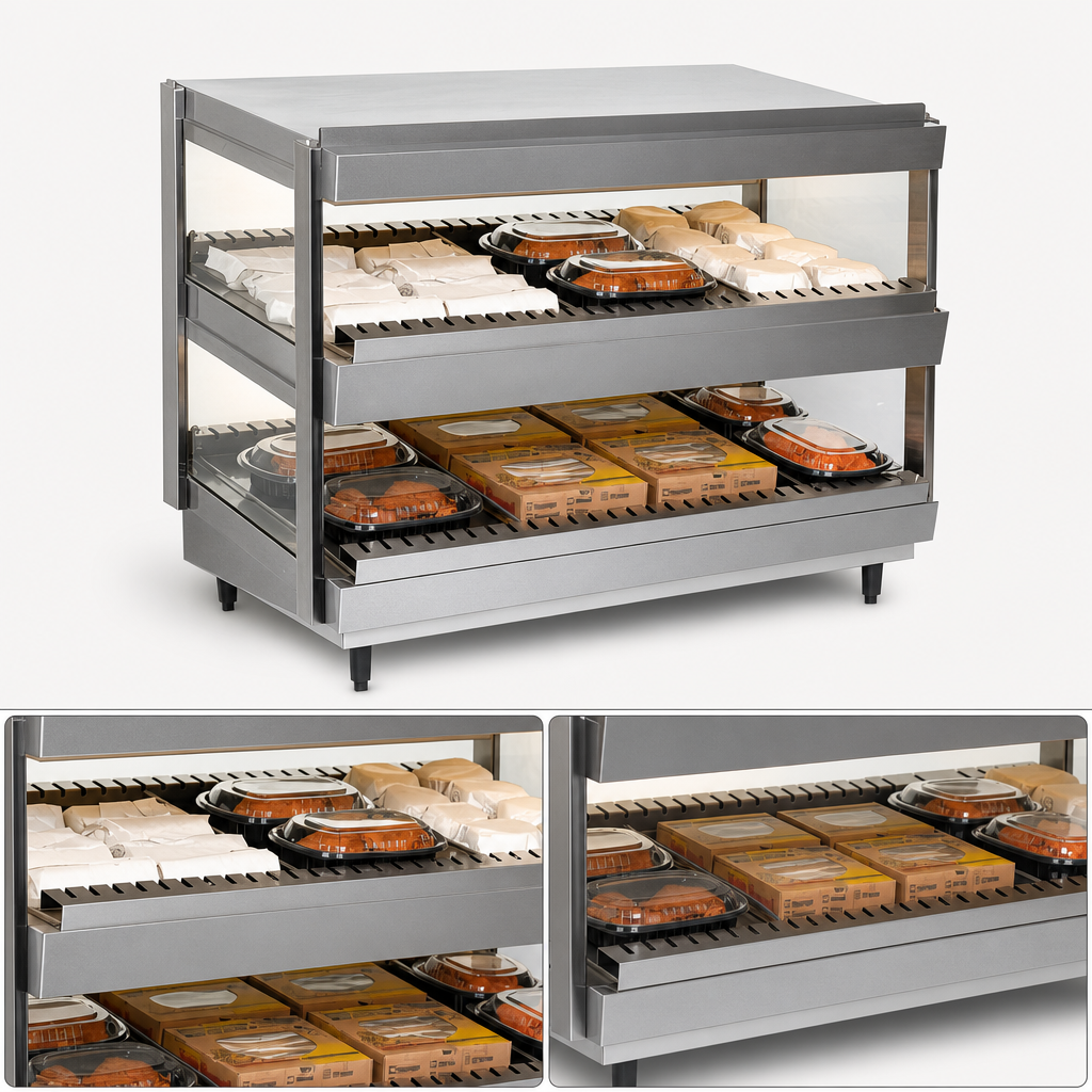 Dual Slanted Shelves
