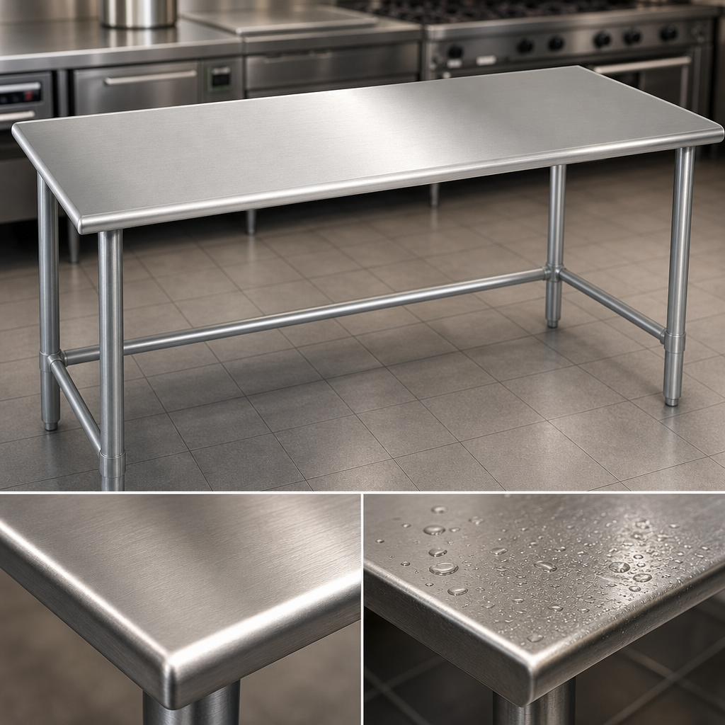 14-Gauge 304 Stainless Steel Top