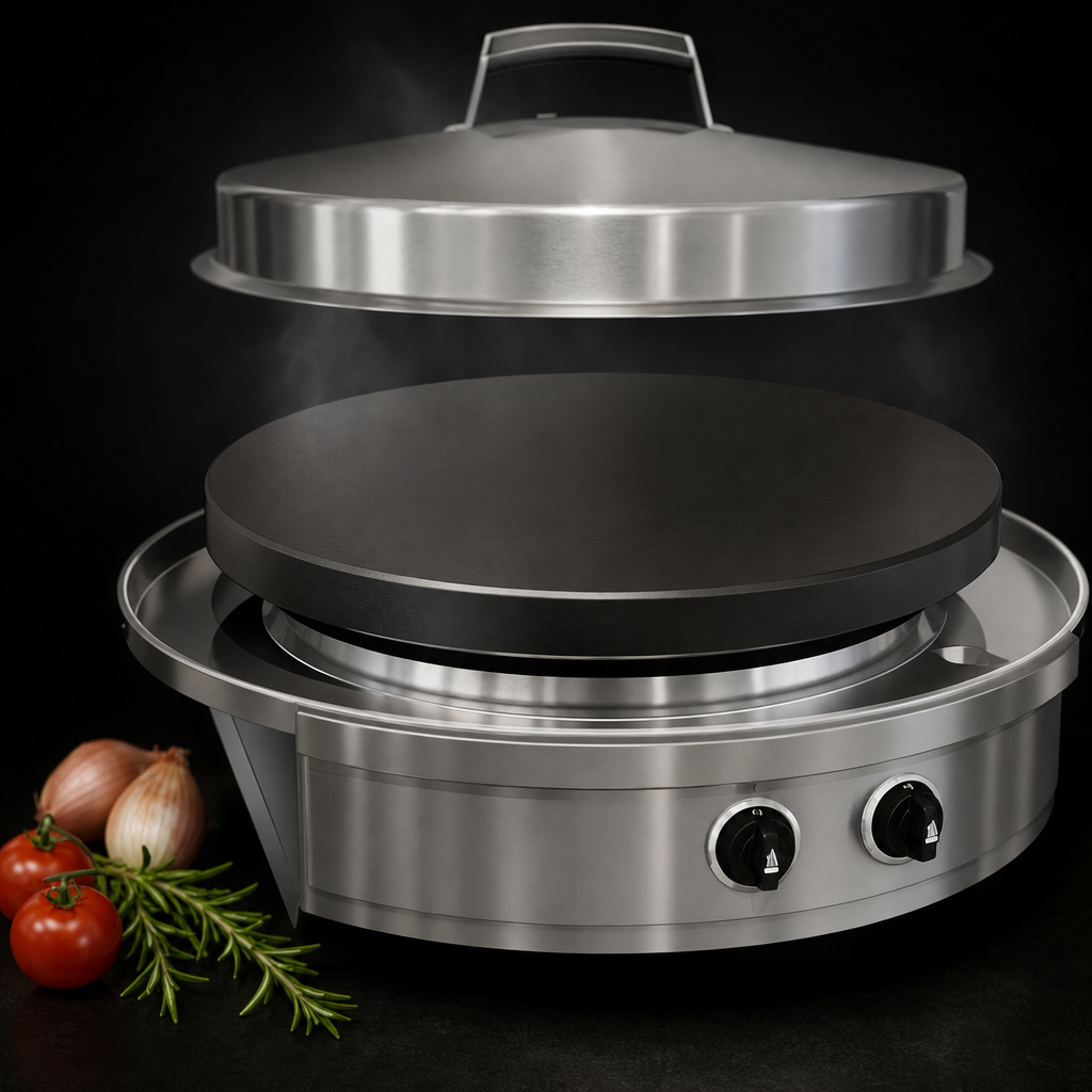 Circular Seasoned Steel Cooking Surface