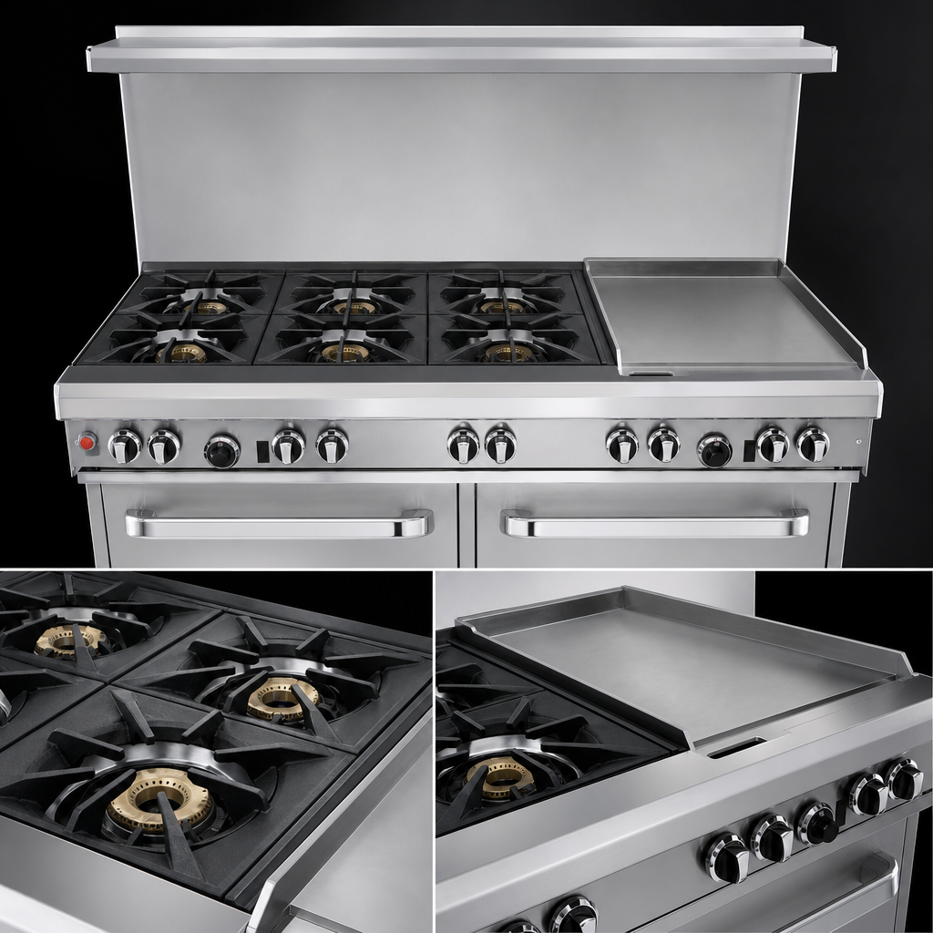 Six-Burner Top With Griddle