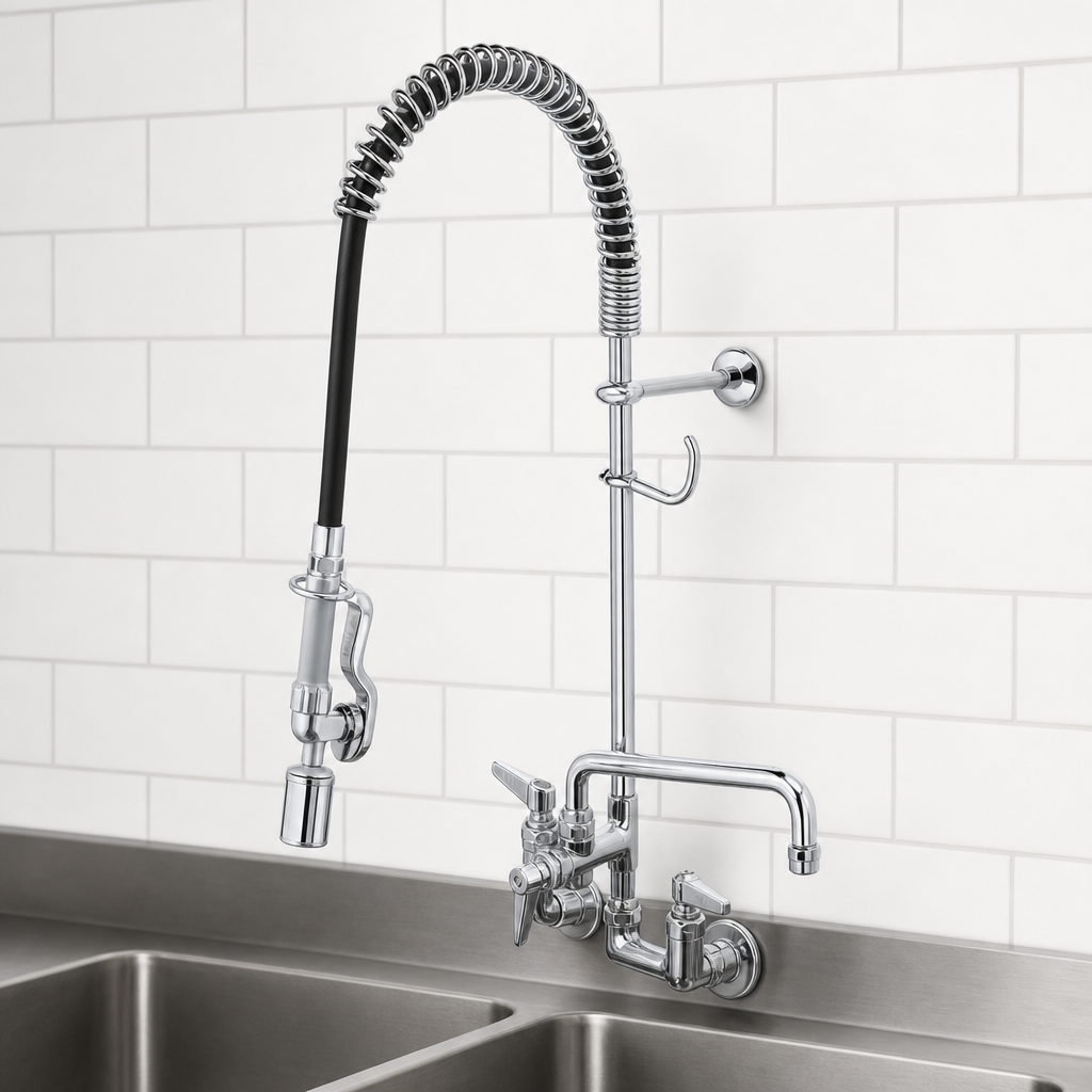8 Inch Wall-Mount Mixing Faucet