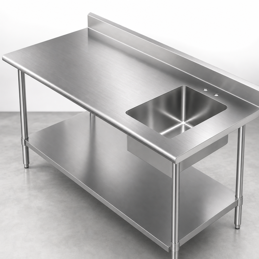 16-Gauge 304 Stainless Steel Top