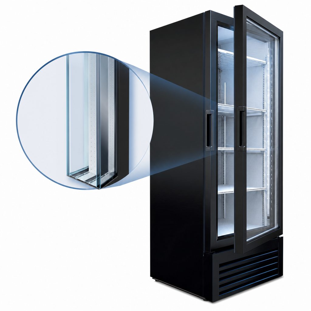 Double-Pane Hinged Glass Door