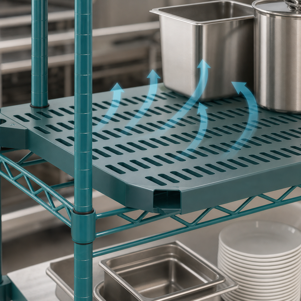 Louvered Shelf Surface