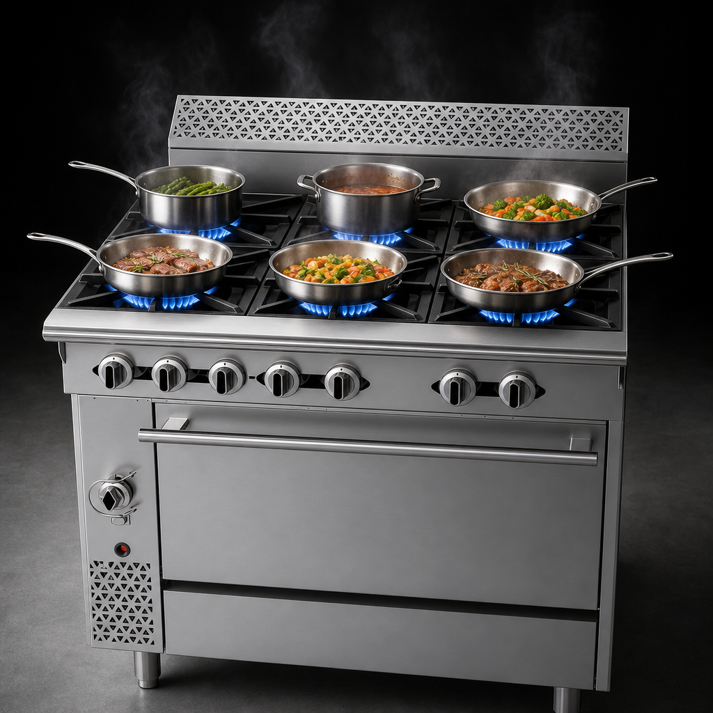 Six Open Burners