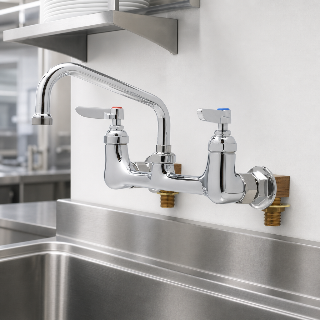 Wall-Mount Double Faucet