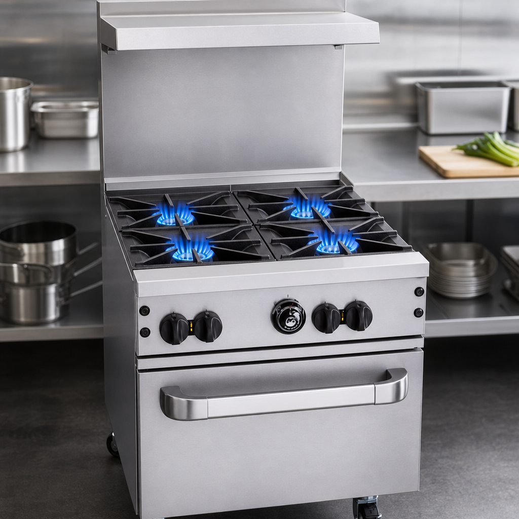 Four 30,000 BTU Open Burners