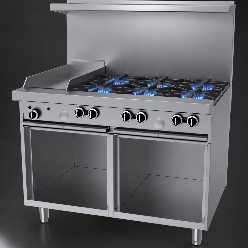 Six Open Burners