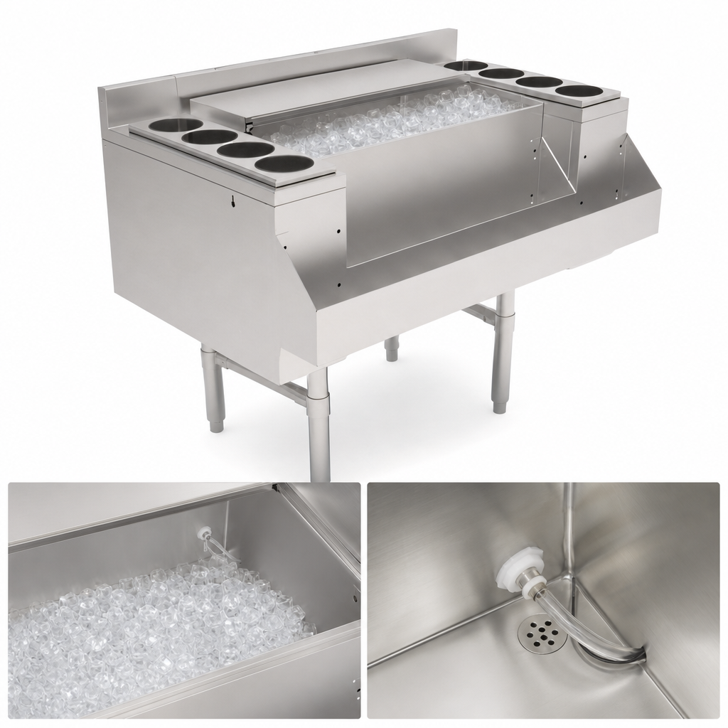 Insulated Ice Bin With Drain