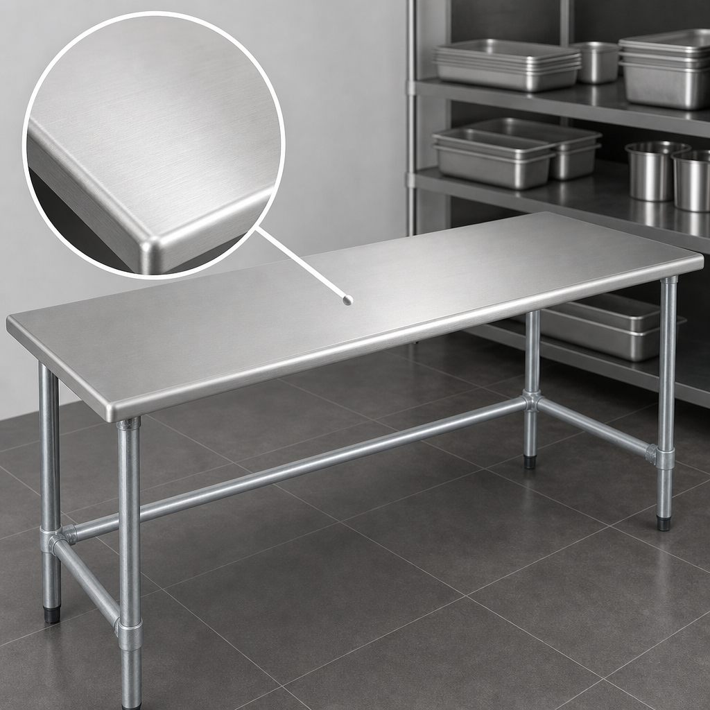 16-Gauge 304 Stainless Steel Top