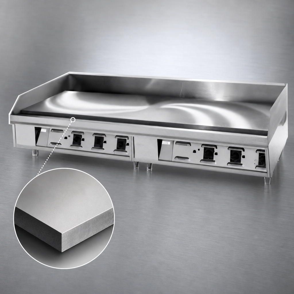 1-Inch Polished Steel Plate