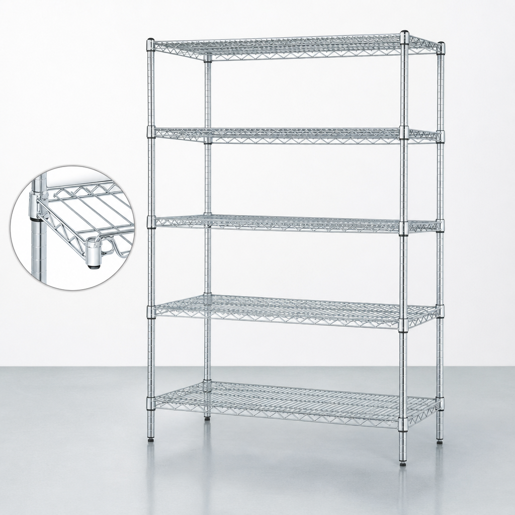 Five Wire Shelves Included