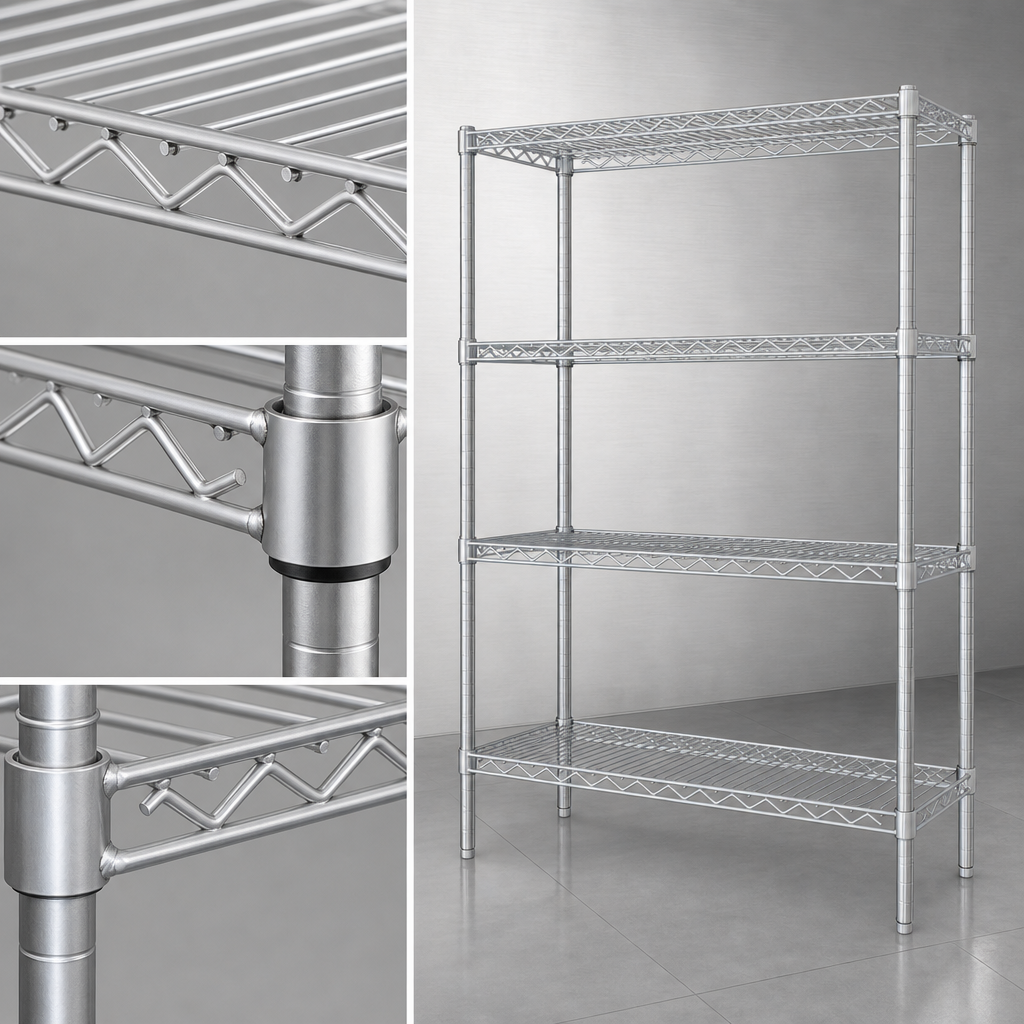 Patented QuadTruss Wire Shelves