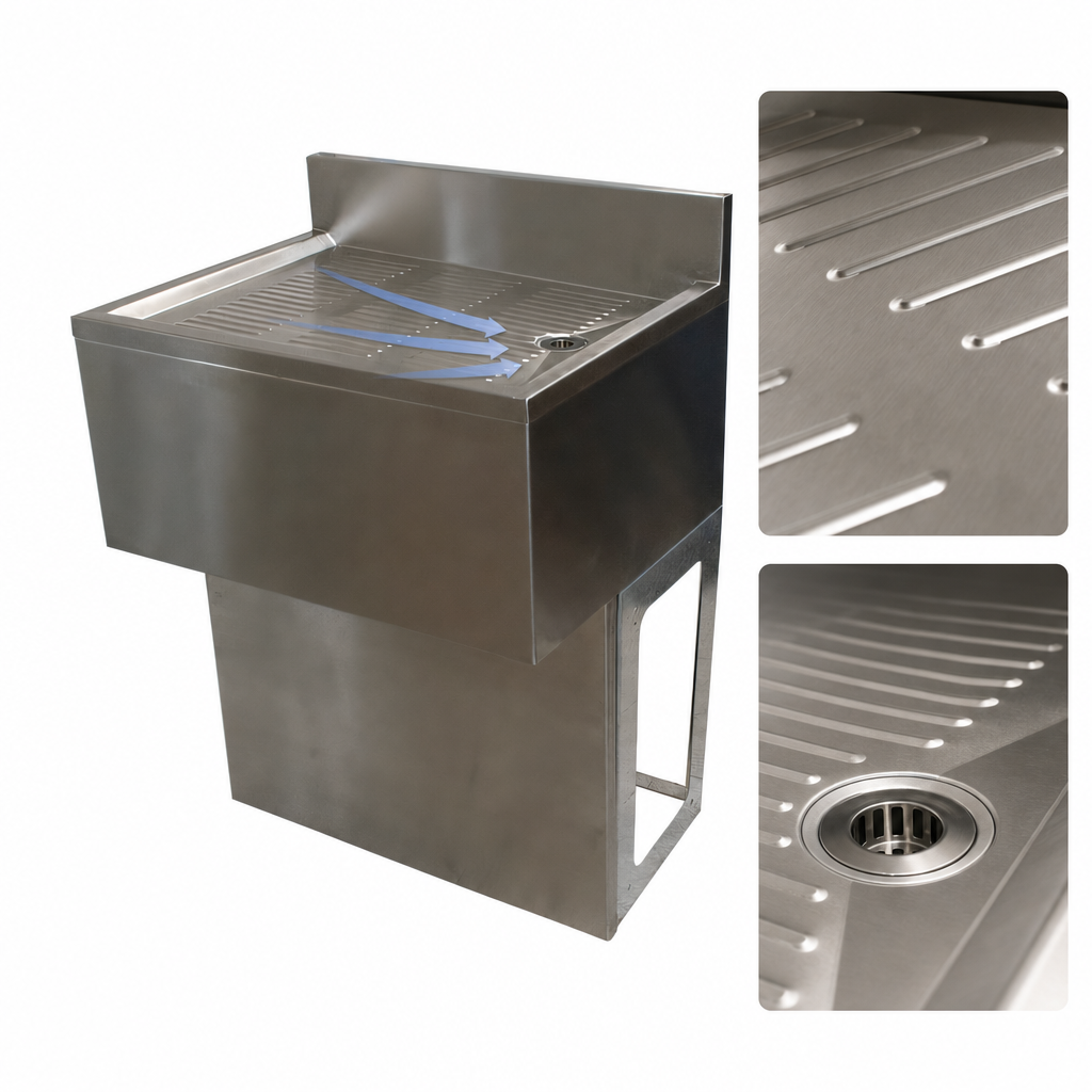 Stamped, Pitched Drainboard