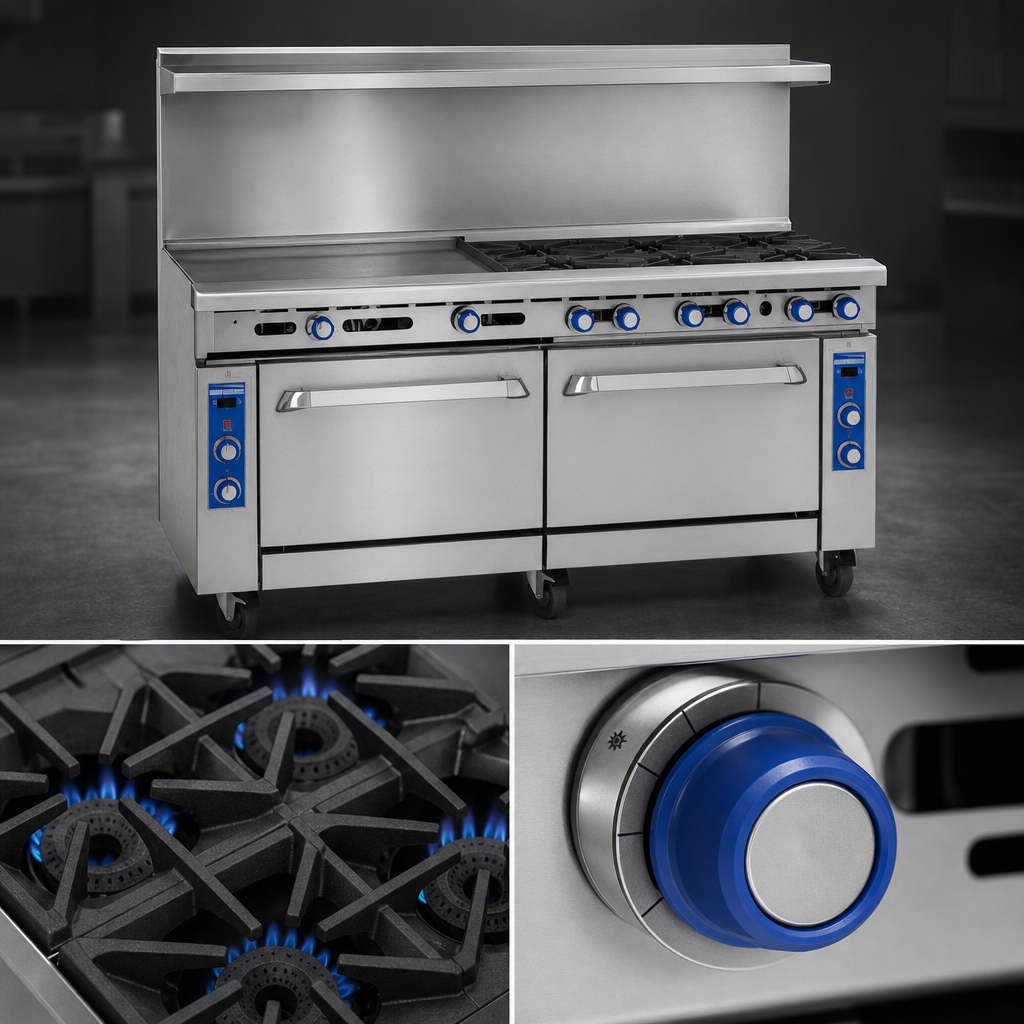 Six Open Burners With Low Simmer