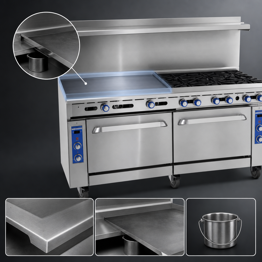 36-Inch Polished Steel Griddle