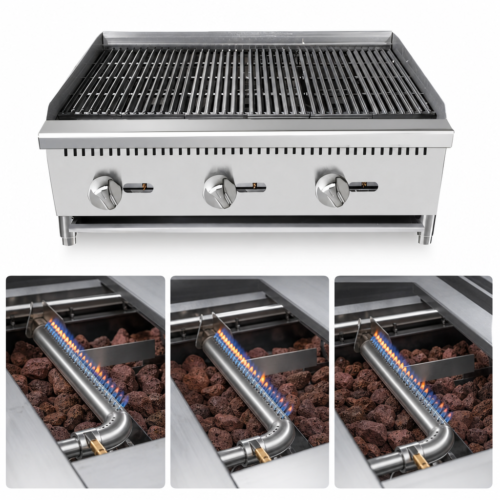 Three High-Output Burners