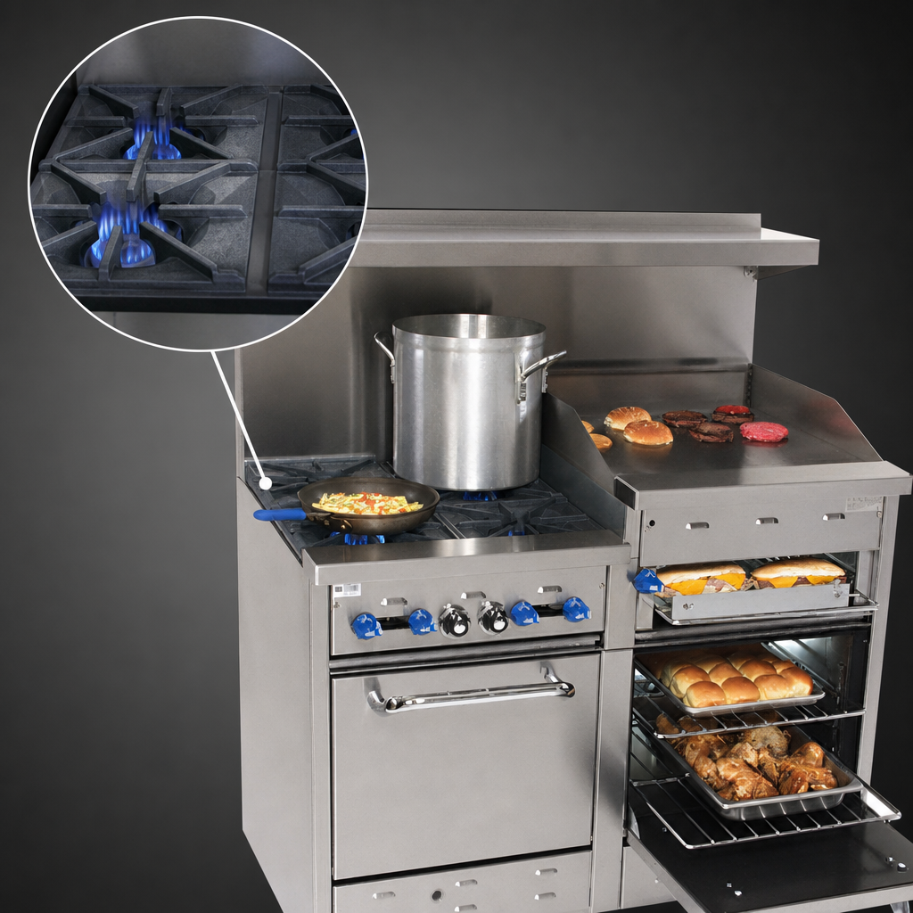 Two Open Star Burners