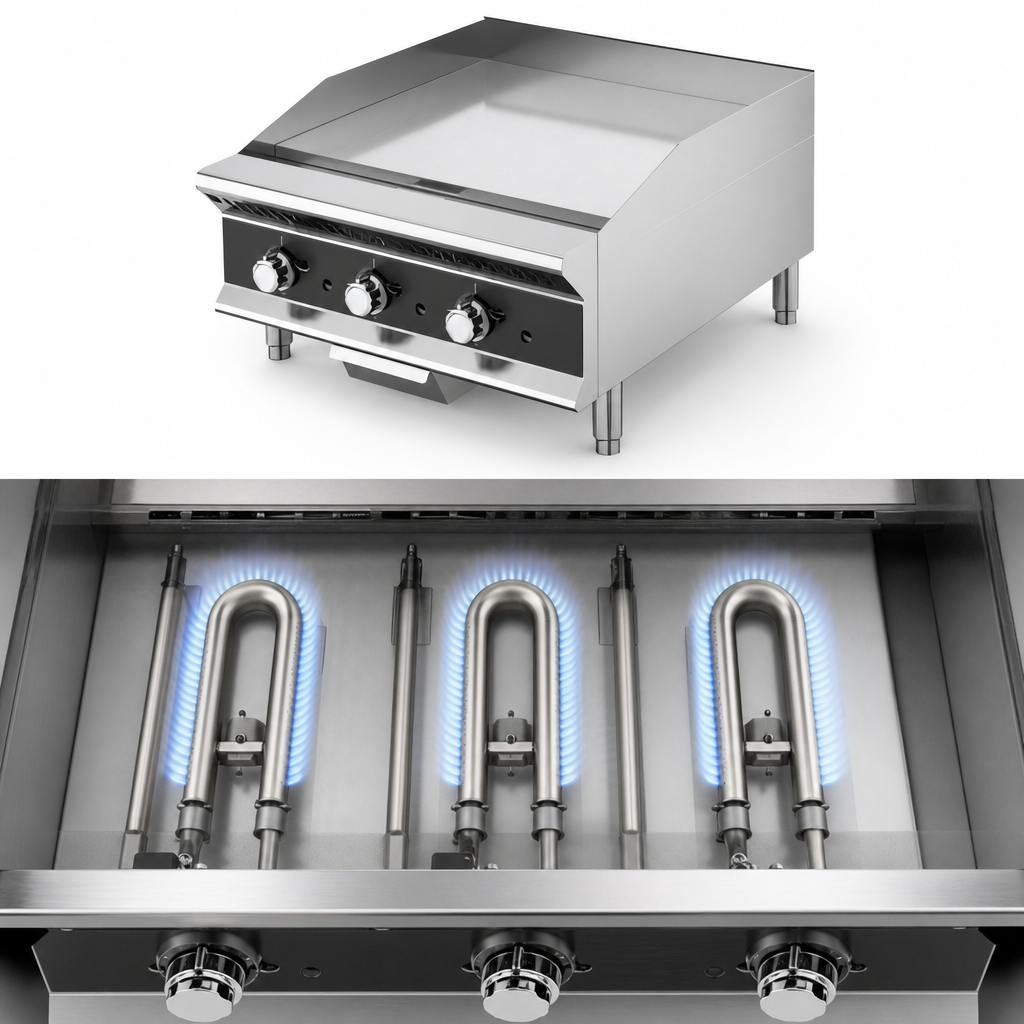 Three High-Output Burners