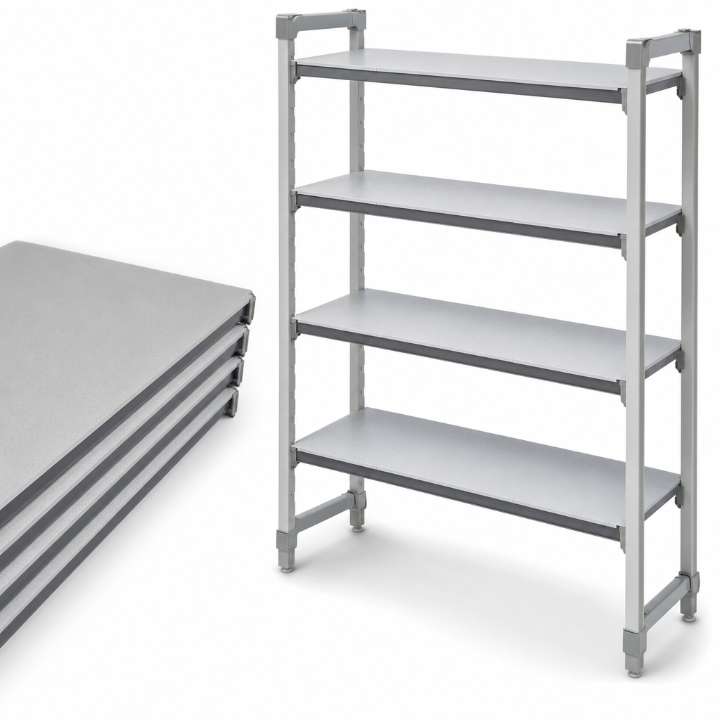 Five Solid Shelf Plates