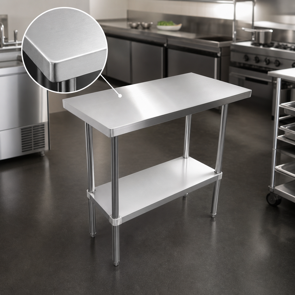 16-Gauge 304 Stainless Steel Top