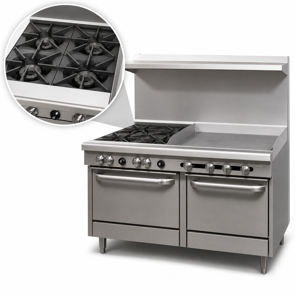 Four Open Burners