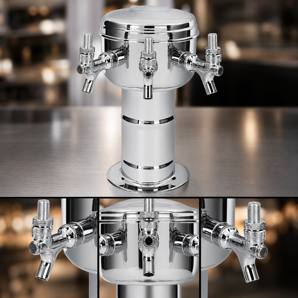 Three Chrome-Plated Brass Faucets
