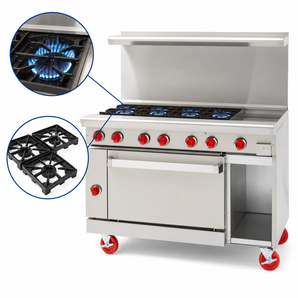 Four Open Burners