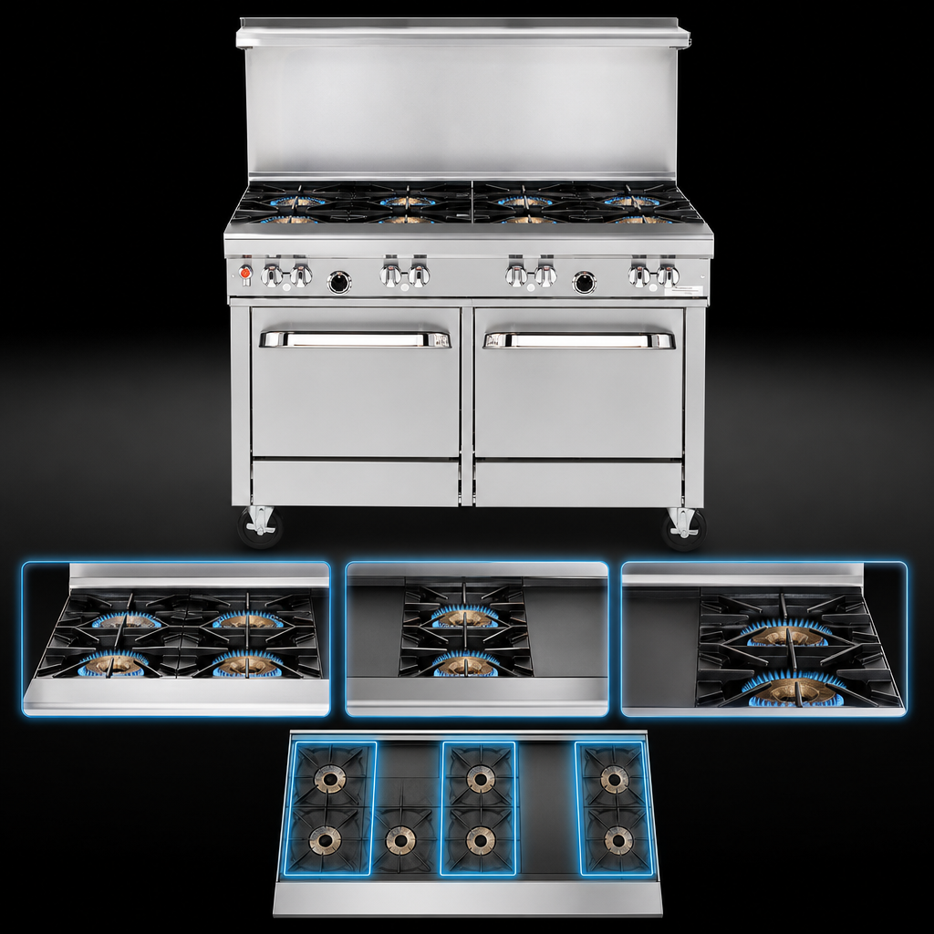 Seven-Burner Top Layout