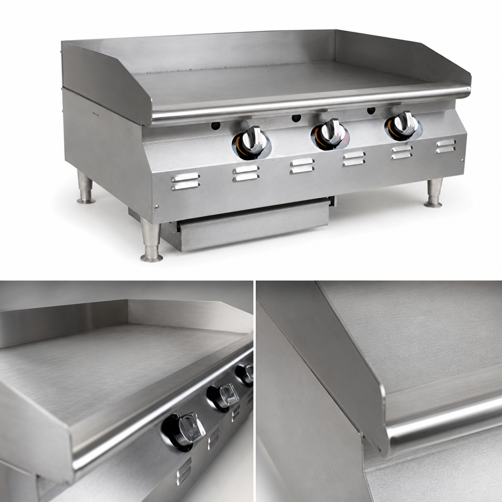3/4-Inch Smooth Polished Steel Griddle Plate