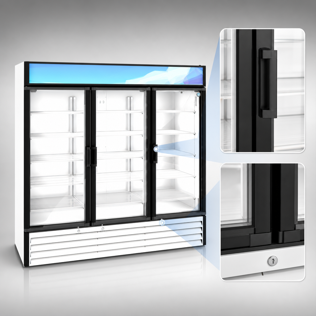 Locking Hinged Glass Doors