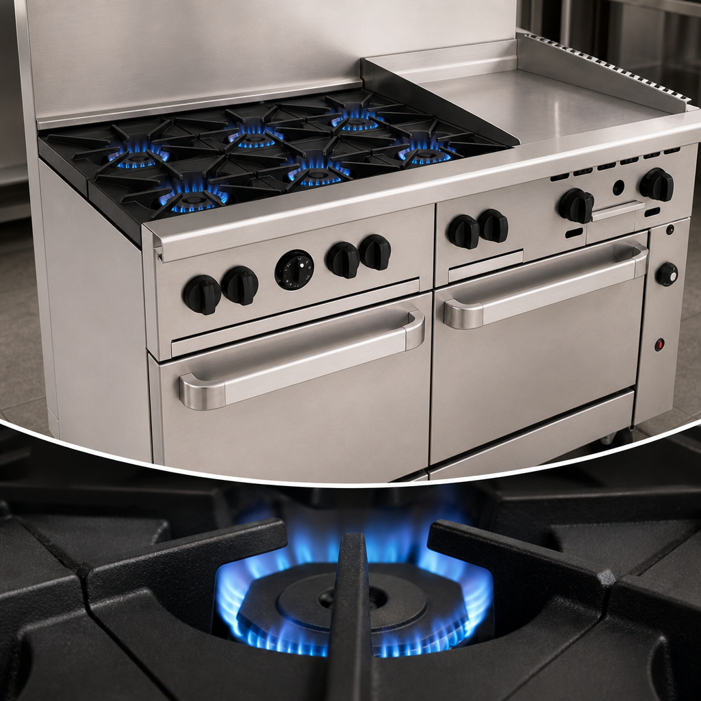 Six Open Burners