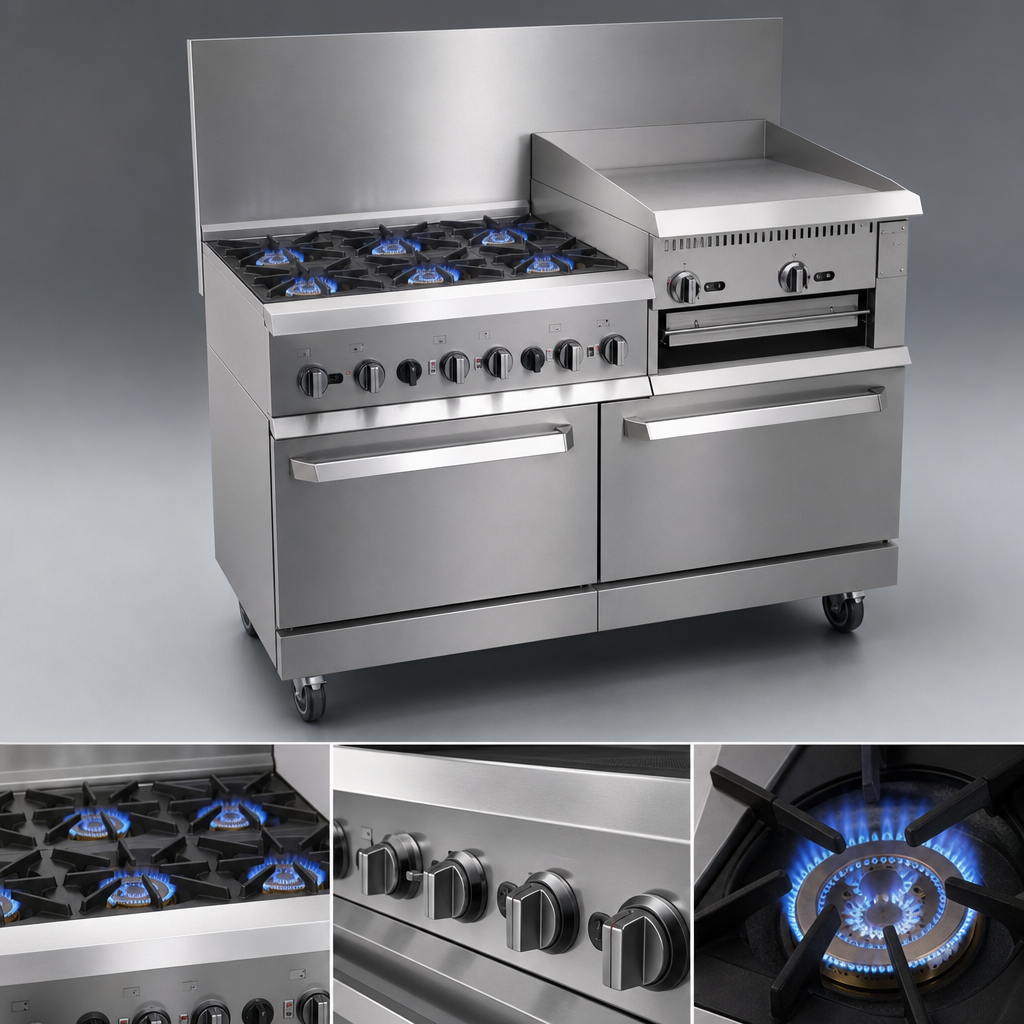Six Open Burners
