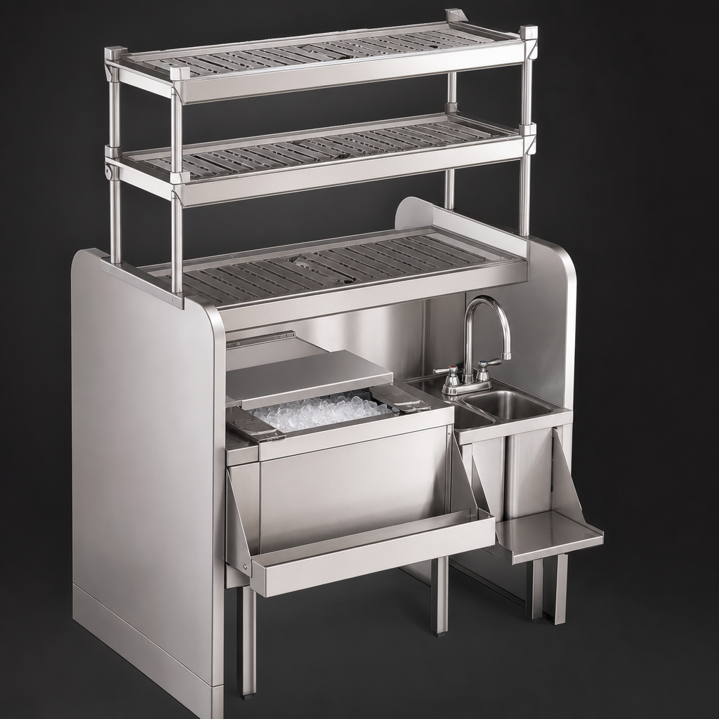Dual Sinks on Right with Lead-Free Faucet