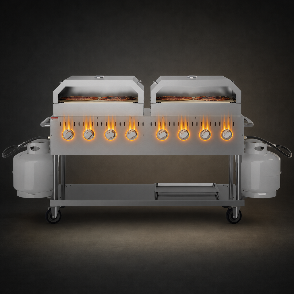 Eight High-Output Burners
