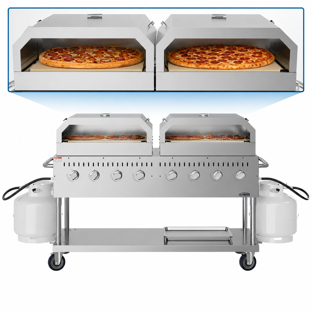 Dual 30-Inch Pizza Oven Grills