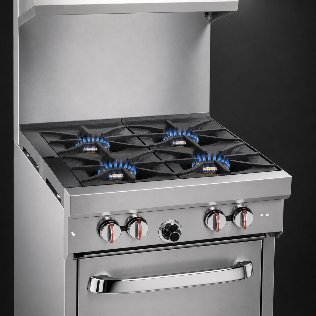 Four High-Output Open Burners